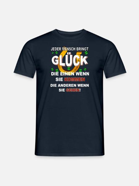 Jeder Mensch bringt Glück - Männer T-Shirt - Navy