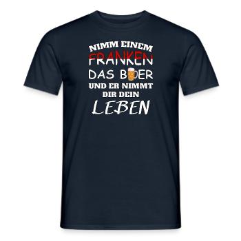 Nimm einem Franken das Bier und er nimmt dir Leben - Männer T-Shirt - Navy - Vorne - AI Model Male 178 light (178cm)