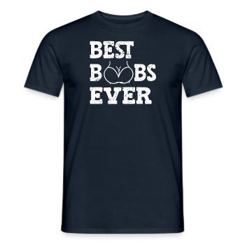 Best Boobs Ever - Men's T-Shirt - navy - Front - AI Model Male 178 light (178cm)