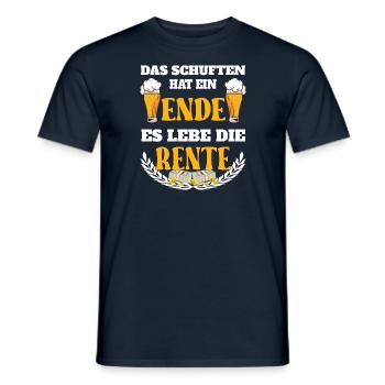 Das Schuften hat eine Ende es lebe Rente - Rentner - Männer T-Shirt - Navy - Vorne - AI Model Male 178 light (178cm)