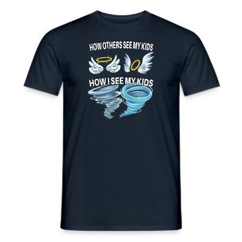 How others see my children - Men's T-Shirt - navy - Front - AI Model Male 178 light (178cm)