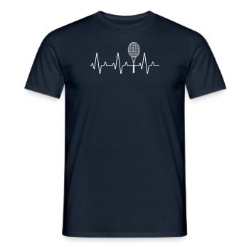Heartbeat Tennis pour les joueurs de tennis - T-shirt homme - marine - Devant - AI Model Male 178 light (178cm)