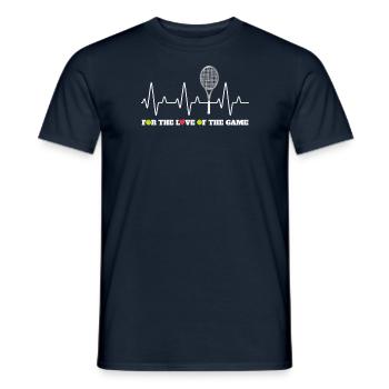 Heartbeat Tennis pour les joueurs de tennis - T-shirt homme - marine - Devant - AI Model Male 178 light (178cm)