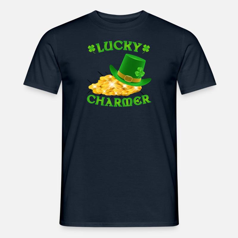 Lucky Charmer St Patricks Day - Männer T-Shirt - Navy