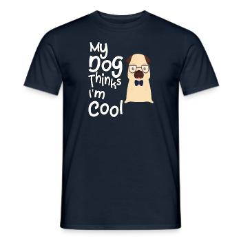 Mon chien pense que je suis cool - T-shirt homme - marine - Devant - AI Model Male 178 light (178cm)
