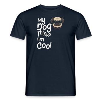 Mon chien pense que je suis cool - T-shirt homme - marine - Devant - AI Model Male 178 light (178cm)