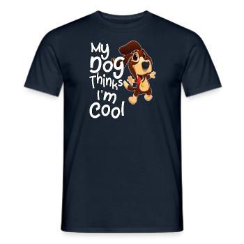 Mon chien pense que je suis cool - T-shirt homme - marine - Devant - AI Model Male 178 light (178cm)