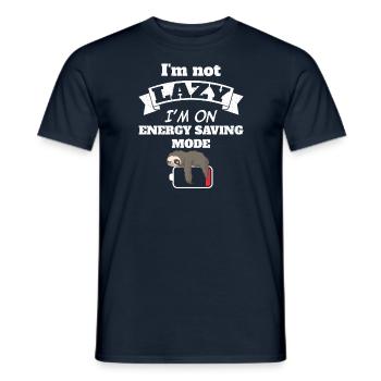 I'm not lazy I'm on energy saving mode - Men's T-Shirt - navy - Front - AI Model Male 178 light (178cm)