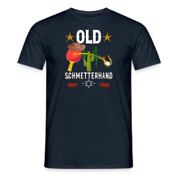 Old Butterfly Hand Table Tennis Design - Men's T-Shirt - navy - Front - AI Model Male 178 light (178cm)