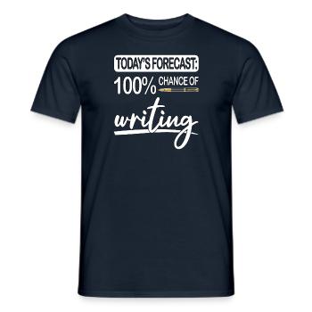 Auteur, Journaliste, Enseignant, Auteur, Créateur de contenu - T-shirt homme - marine - Devant - AI Model Male 178 light (178cm)