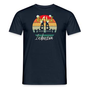 Bali - Indonésie - T-shirt homme - marine - Devant - AI Model Male 178 light (178cm)