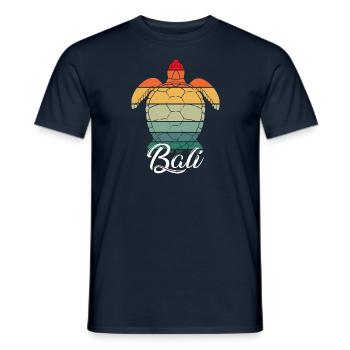 Bali - Indonesien - Schildkröte - Männer T-Shirt - Navy - Vorne - AI Model Male 178 light (178cm)