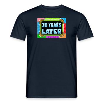 30 ans plus tard Cadeau d’anniversaire - T-shirt homme - marine - Devant - AI Model Male 178 light (178cm)