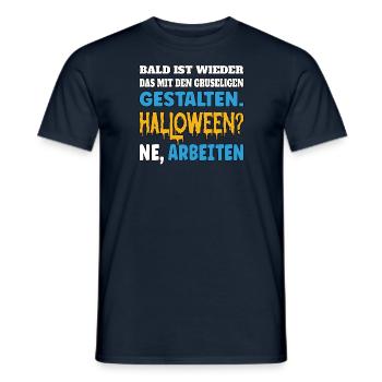 Bientôt, ce sera à nouveau celui avec les figures effrayantes - T-shirt homme - marine - Devant - AI Model Male 178 light (178cm)
