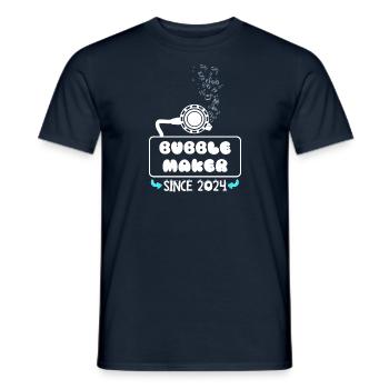 Bubblemaker Scuba Diving seit 2024 - Männer T-Shirt - Navy - Vorne - AI Model Male 178 light (178cm)