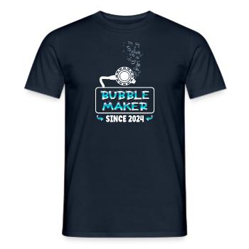 Bubblemaker Scuba Diving seit 2024 - Männer T-Shirt - Navy - Vorne - AI Model Male 178 light (178cm)