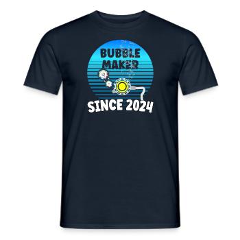 Bubblemaker Scuba Diving seit 2024 - Männer T-Shirt - Navy - Vorne - AI Model Male 178 light (178cm)