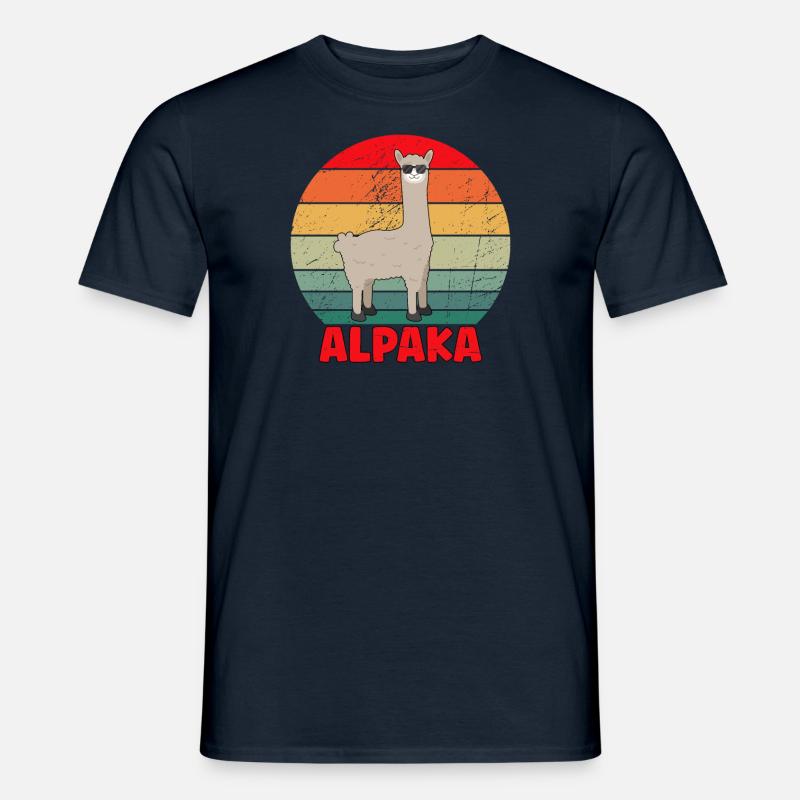 Cool Alpaka Design - Männer T-Shirt - Navy