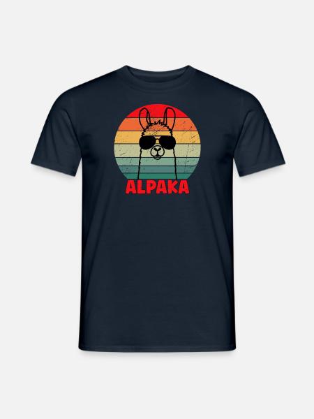 Cool Alpaca Design - Men's T-Shirt - navy