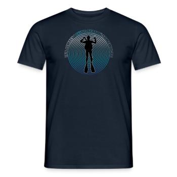 C’est toujours la saison de plongée quelque part - T-shirt homme - marine - Devant - AI Model Male 178 light (178cm)