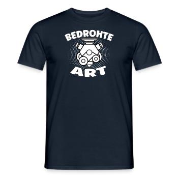 Espèces menacées - Conception de voitures à moteur à combustion interne - T-shirt homme - marine - Devant - AI Model Male 178 light (178cm)