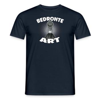 Endangered species - Internal combustion engine car design - Men's T-Shirt - navy - Front - AI Model Male 178 light (178cm)