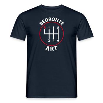 Endangered species - Internal combustion engine car design - Men's T-Shirt - navy - Front - AI Model Male 178 light (178cm)