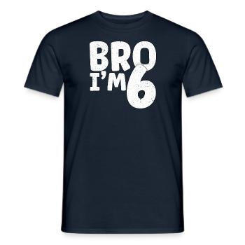 Frère, j’ai 6 ans - T-shirt homme - marine - Devant - AI Model Male 178 light (178cm)