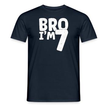 Frère, j’ai sept ans - T-shirt homme - marine - Devant - AI Model Male 178 light (178cm)