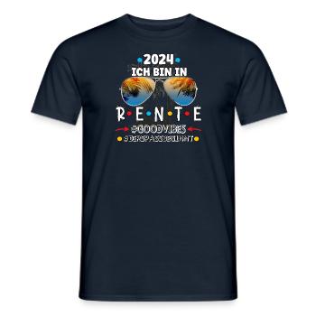 Pension 2024 - - Men's T-Shirt - navy - Front - AI Model Male 178 light (178cm)