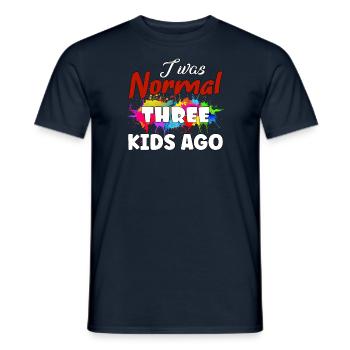 J’étais normal il y a 3 enfants - T-shirt homme - marine - Devant - AI Model Male 178 light (178cm)