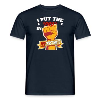 I Put the Pro in Procrastinate - Männer T-Shirt - Navy - Vorne - AI Model Male 178 light (178cm)
