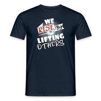 Nous nous élevons en élevant les autres - T-shirt homme - marine - Devant - AI Model Male 178 light (178cm)