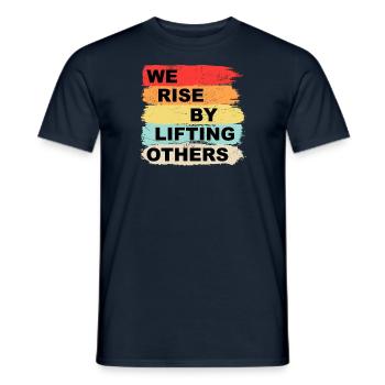 Nous nous élevons en élevant les autres - T-shirt homme - marine - Devant - AI Model Male 178 light (178cm)