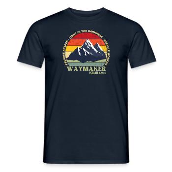Waymaker Promise Keeper Miracle Worker Christian - Männer T-Shirt - Navy - Vorne - AI Model Male 178 light (178cm)