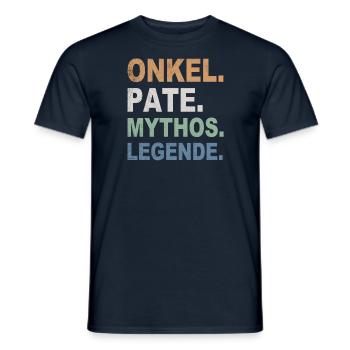 Onkel Pate Mythos Legende - Männer T-Shirt - Navy - Vorne - AI Model Male 178 light (178cm)