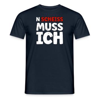 N Scheiss muss ich - Männer T-Shirt - Navy - Vorne - AI Model Male 178 light (178cm)