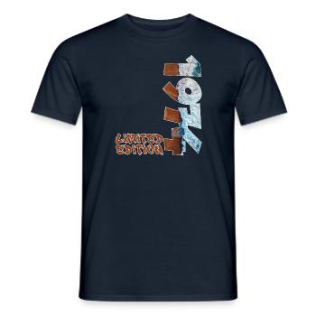 Design de plage en édition limitée de 1974 - T-shirt homme - marine - Devant - AI Model Male 178 light (178cm)