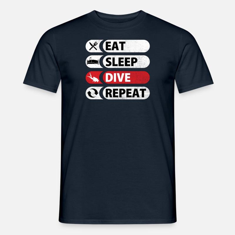 Eat Sleep Dive Repeat - Men's T-shirt - navy