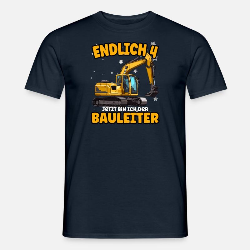 Endlich 4 - jetzt bin ich der Bauleiter - Männer T-Shirt - Navy