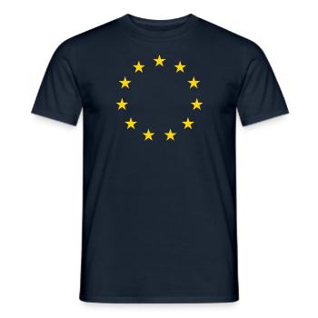 Pro-EU flag Europe - Men's T-Shirt - navy - Front - AI Model Male 178 light (178cm)