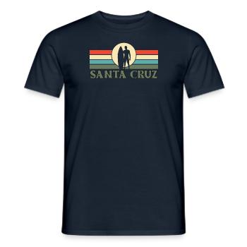 Santa Cruz, CA, California - Men's T-Shirt - navy - Front - AI Model Male 178 light (178cm)