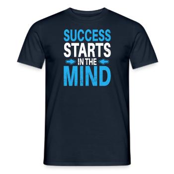 Success starts in the mind - Männer T-Shirt - Navy - Vorne - AI Model Male 178 light (178cm)