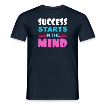 Success starts in the mind - Männer T-Shirt - Navy - Vorne - AI Model Male 178 light (178cm)