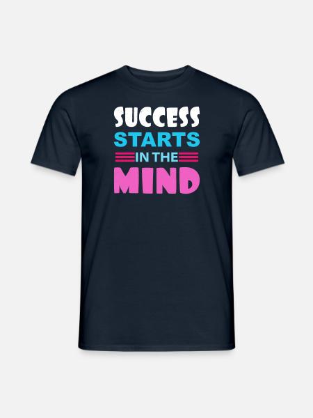Success starts in the mind - Men's T-Shirt - navy