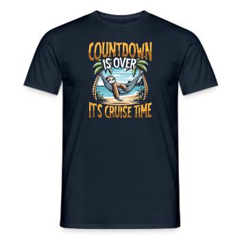 Countdown is over it's cruise time - Men's T-Shirt - navy - Front - AI Model Male 178 light (178cm)