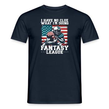 Je n’ai aucune idée de ce que je fais en fantasy league - T-shirt homme - marine - Devant - AI Model Male 178 light (178cm)