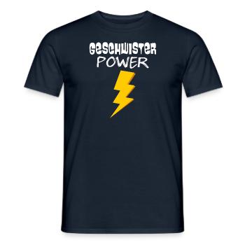 Sibling Power - Men's T-Shirt - navy - Front - AI Model Male 178 light (178cm)