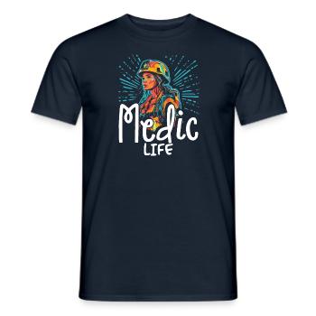Paramedic - Sanitäter - Medic Life - Männer T-Shirt - Navy - Vorne - AI Model Male 178 light (178cm)