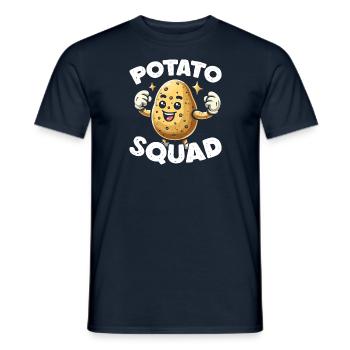 Potato Squad - Kartoffel - Men's T-Shirt - navy - Front - AI Model Male 178 light (178cm)